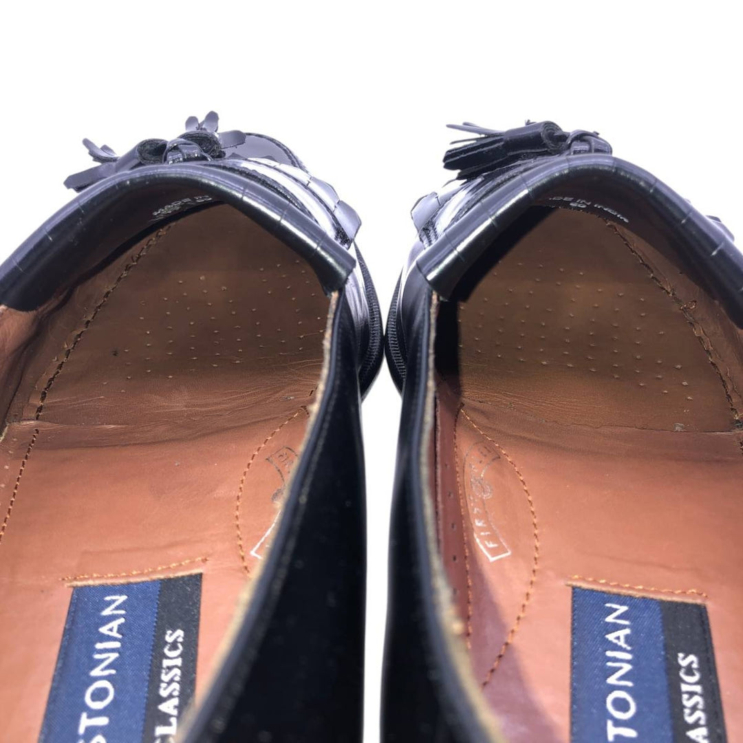 Bostonian CLASSICS Quilted Tassel Loafers, Size 9 1/2 Men's 27.5cm genuine leather black type Vintage Second Hand