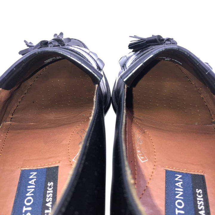 Bostonian CLASSICS Quilted Tassel Loafers, Size 9 1/2 Men's 27.5cm genuine leather black type Vintage Second Hand