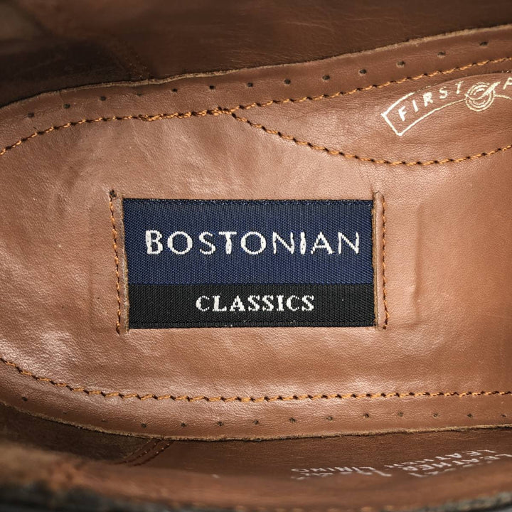 Bostonian CLASSICS Quilted Tassel Loafers, Size 9 1/2 Men's 27.5cm genuine leather black type Vintage Second Hand