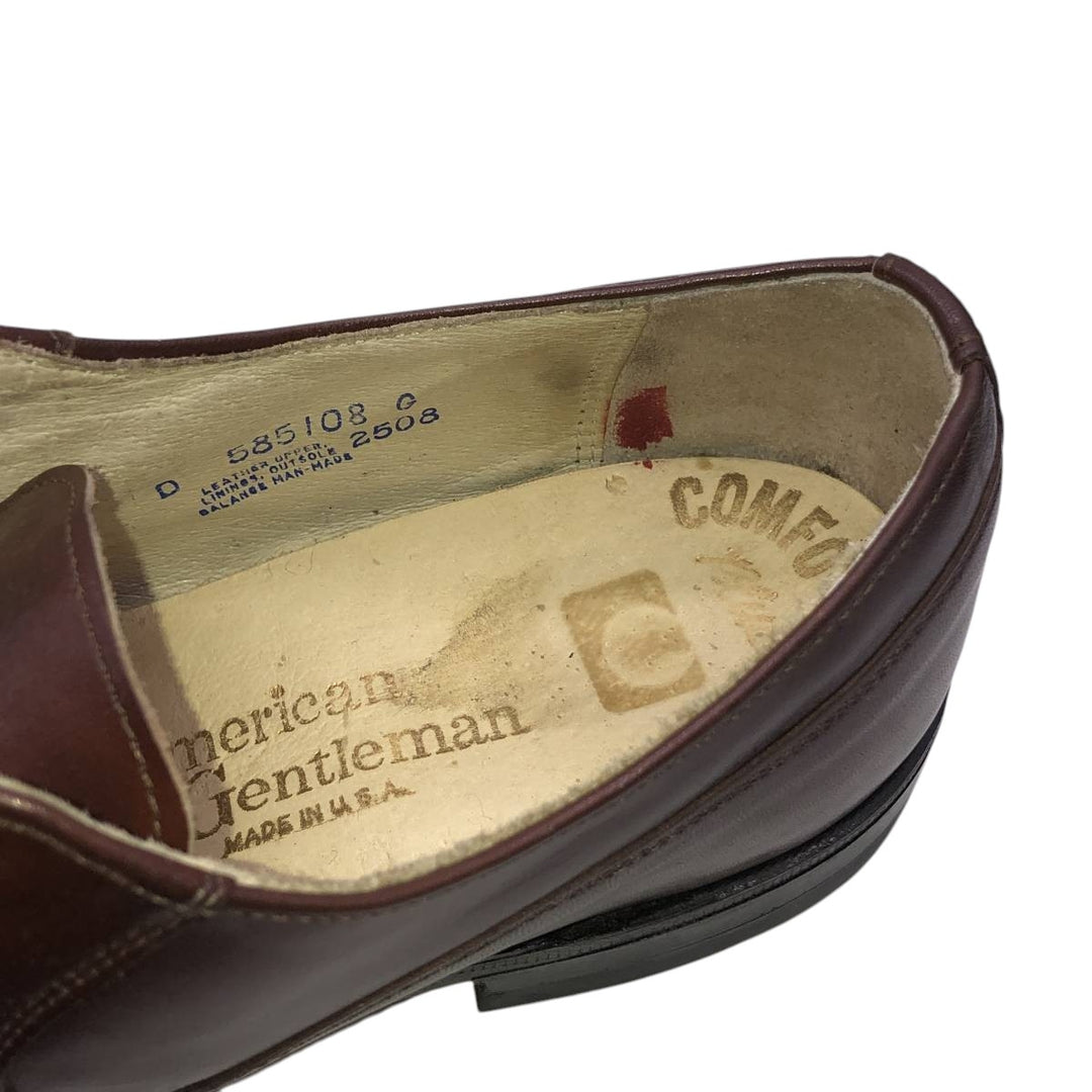 American Gentleman U-tip shoes, made in USA, size 8D Men's 26.0cm genuine leather bordeaux Vintage Second Hand