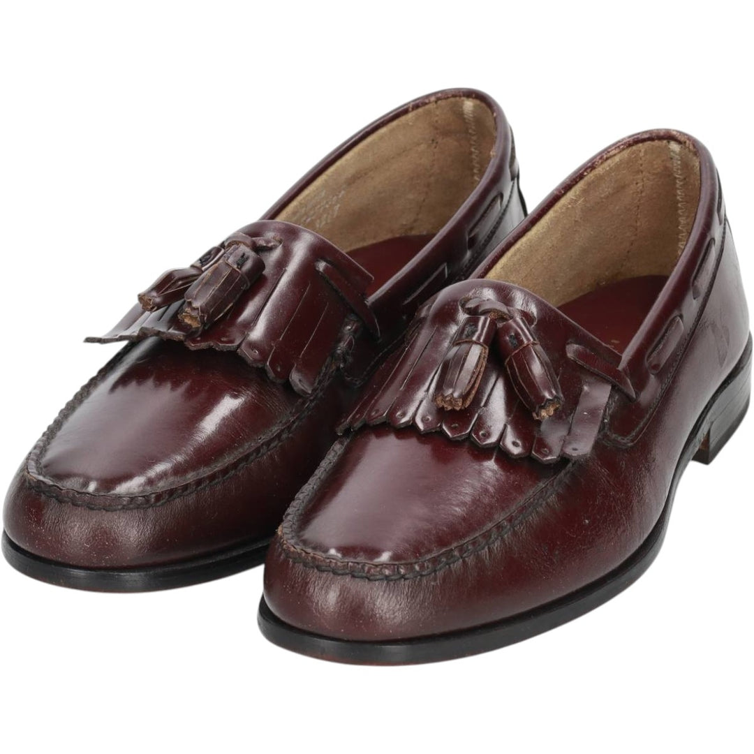 TOWN CRAFT Quilted Tassel Loafers, Made in USA, Size 10 1/2 D Men's 28.5cm genuine leather burgundy type Vintage Second Hand