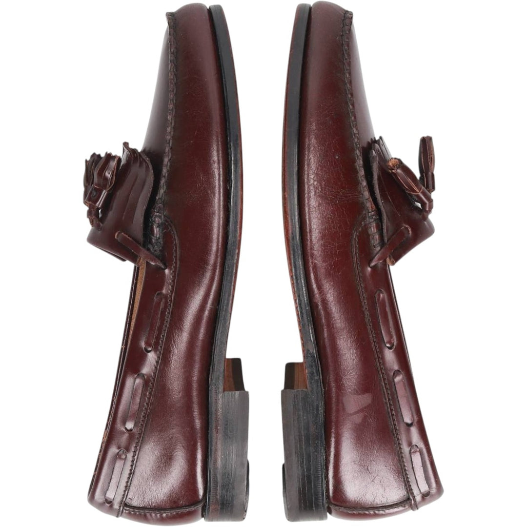 TOWN CRAFT Quilted Tassel Loafers, Made in USA, Size 10 1/2 D Men's 28.5cm genuine leather burgundy type Vintage Second Hand