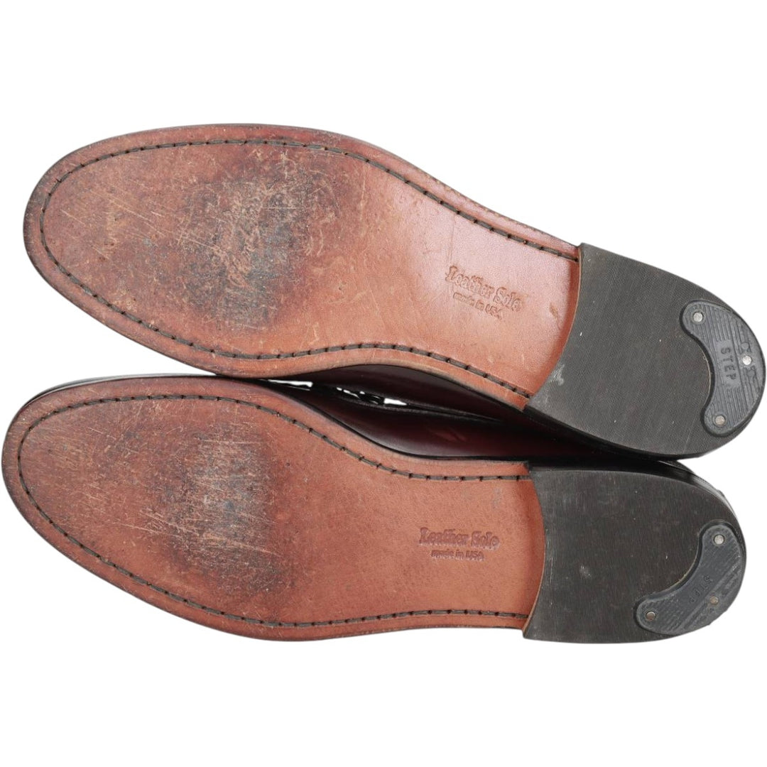 TOWN CRAFT Quilted Tassel Loafers, Made in USA, Size 10 1/2 D Men's 28.5cm genuine leather burgundy type Vintage Second Hand