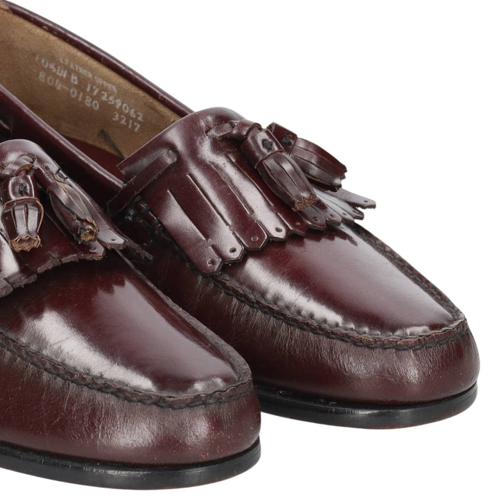 TOWN CRAFT Quilted Tassel Loafers, Made in USA, Size 10 1/2 D Men's 28.5cm genuine leather burgundy type Vintage Second Hand