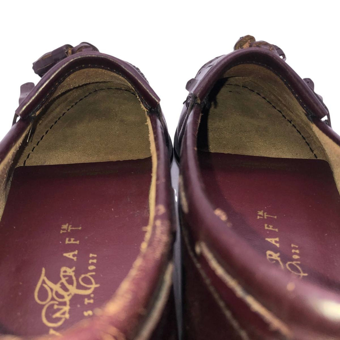 TOWN CRAFT Quilted Tassel Loafers, Made in USA, Size 10 1/2 D Men's 28.5cm genuine leather burgundy type Vintage Second Hand