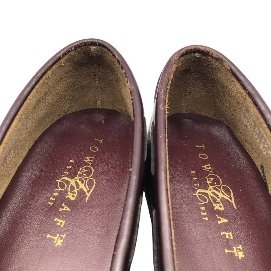 TOWN CRAFT Quilted Tassel Loafers, Made in USA, Size 10 1/2 D Men's 28.5cm genuine leather burgundy type Vintage Second Hand
