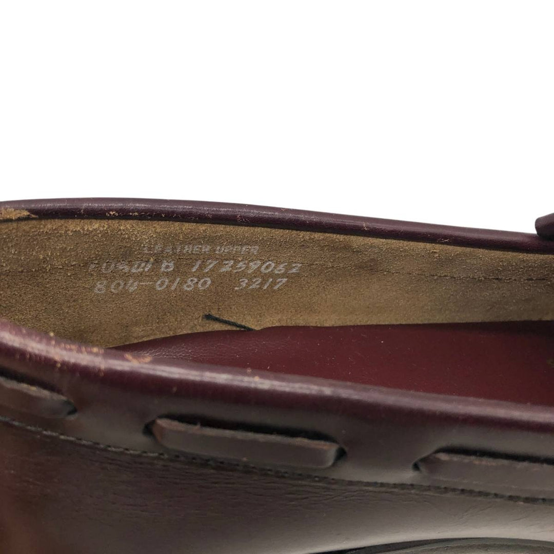 TOWN CRAFT Quilted Tassel Loafers, Made in USA, Size 10 1/2 D Men's 28.5cm genuine leather burgundy type Vintage Second Hand