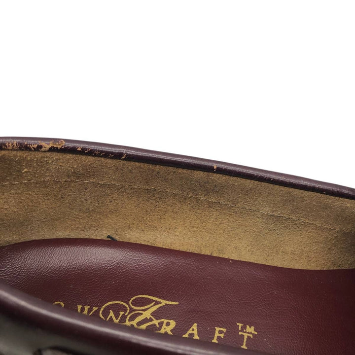 TOWN CRAFT Quilted Tassel Loafers, Made in USA, Size 10 1/2 D Men's 28.5cm genuine leather burgundy type Vintage Second Hand