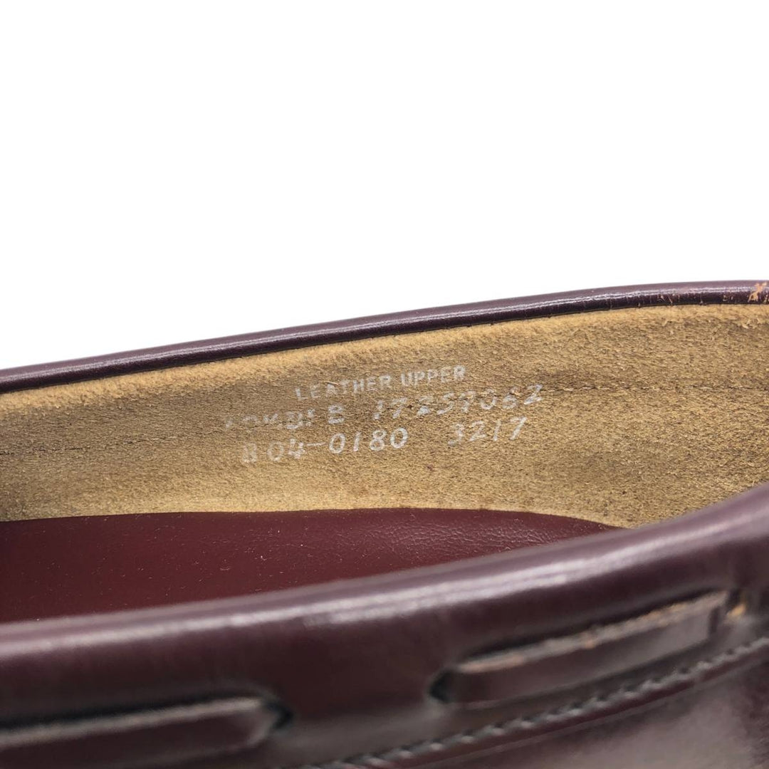 TOWN CRAFT Quilted Tassel Loafers, Made in USA, Size 10 1/2 D Men's 28.5cm genuine leather burgundy type Vintage Second Hand