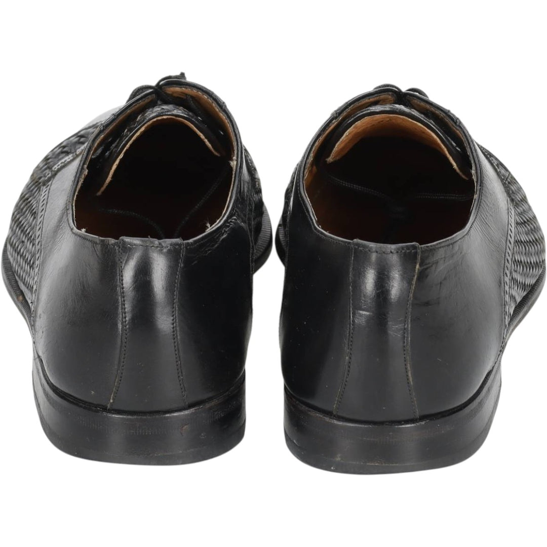 Mezlan knitted straight-tip shoes, size 8 1/2 Men's 26.5cm unclear black type Vintage Second Hand