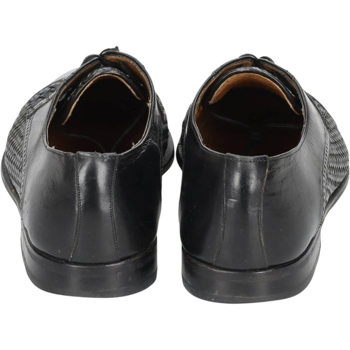 Mezlan knitted straight-tip shoes, size 8 1/2 Men's 26.5cm unclear black type Vintage Second Hand