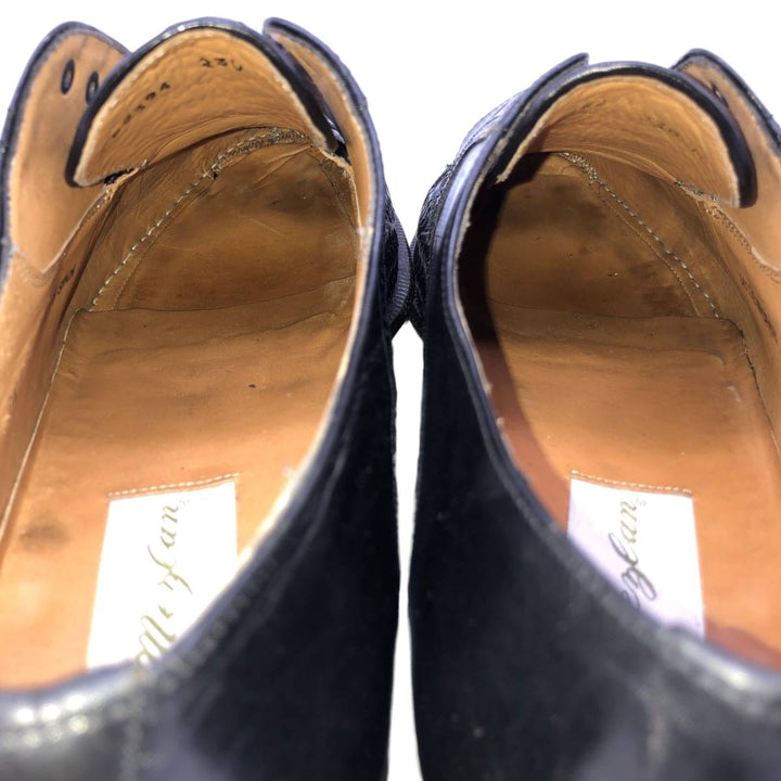 Mezlan knitted straight-tip shoes, size 8 1/2 Men's 26.5cm unclear black type Vintage Second Hand