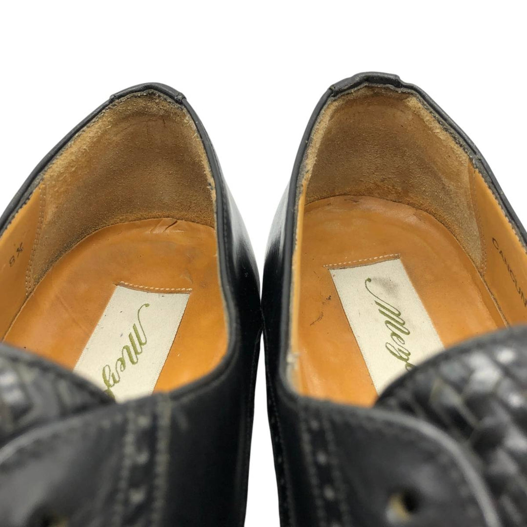 Mezlan knitted straight-tip shoes, size 8 1/2 Men's 26.5cm unclear black type Vintage Second Hand