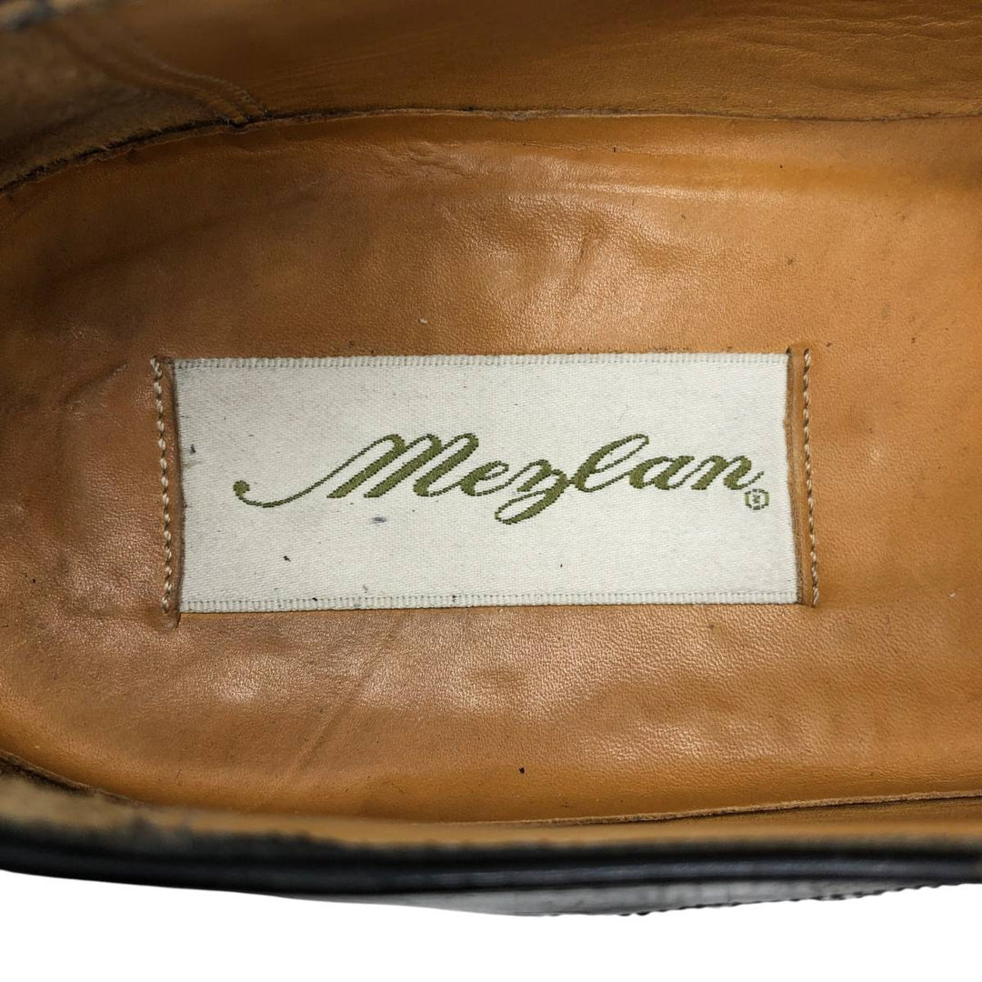 Mezlan knitted straight-tip shoes, size 8 1/2 Men's 26.5cm unclear black type Vintage Second Hand