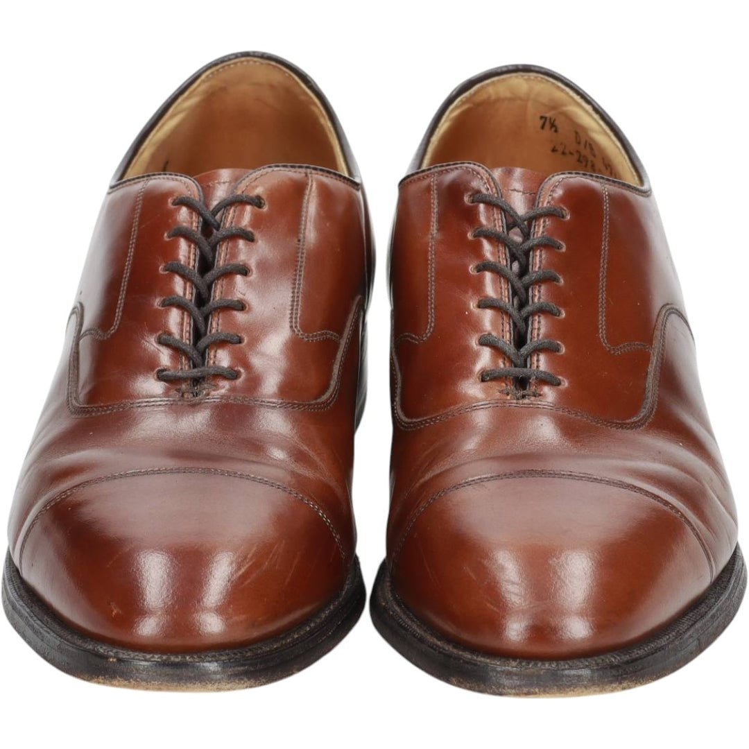 Johnston & Murphy OPTIMA Plain Straight Tip Shoes, Made in USA, Size 7 1/2D Men's 25.5cm unclear brown type Vintage Second Hand