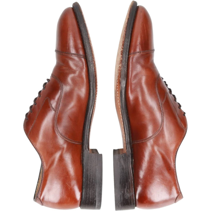 Johnston & Murphy OPTIMA Plain Straight Tip Shoes, Made in USA, Size 7 1/2D Men's 25.5cm unclear brown type Vintage Second Hand