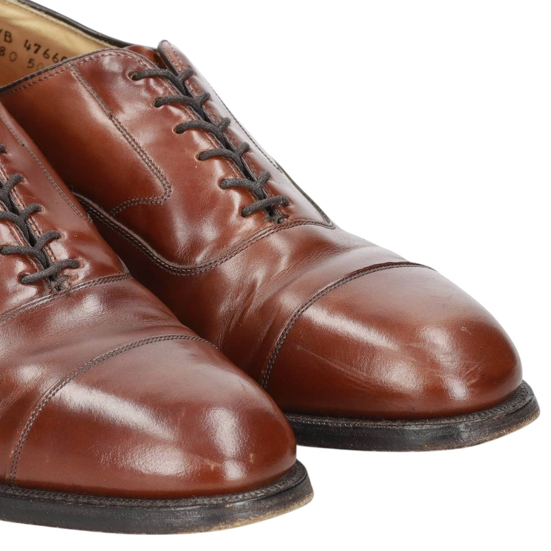 Johnston & Murphy OPTIMA Plain Straight Tip Shoes, Made in USA, Size 7 1/2D Men's 25.5cm unclear brown type Vintage Second Hand