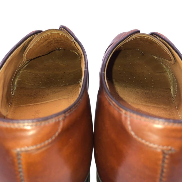 Johnston & Murphy OPTIMA Plain Straight Tip Shoes, Made in USA, Size 7 1/2D Men's 25.5cm unclear brown type Vintage Second Hand