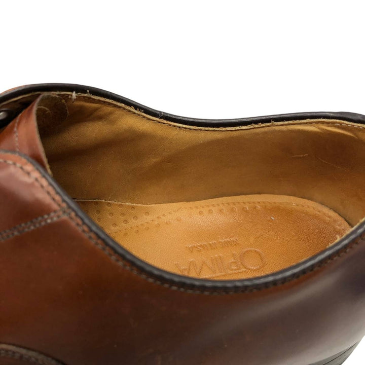 Johnston & Murphy OPTIMA Plain Straight Tip Shoes, Made in USA, Size 7 1/2D Men's 25.5cm unclear brown type Vintage Second Hand