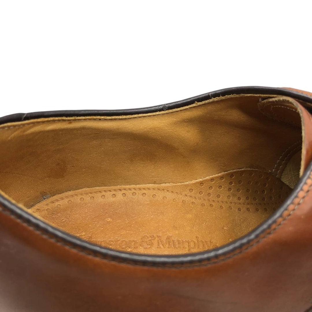 Johnston & Murphy OPTIMA Plain Straight Tip Shoes, Made in USA, Size 7 1/2D Men's 25.5cm unclear brown type Vintage Second Hand