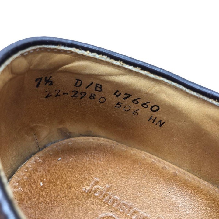 Johnston & Murphy OPTIMA Plain Straight Tip Shoes, Made in USA, Size 7 1/2D Men's 25.5cm unclear brown type Vintage Second Hand
