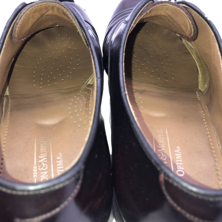 Johnston & Murphy Optima Straight Tip Shoes Made in USA Men's 27.5cm unclear burgundy type Vintage Second Hand