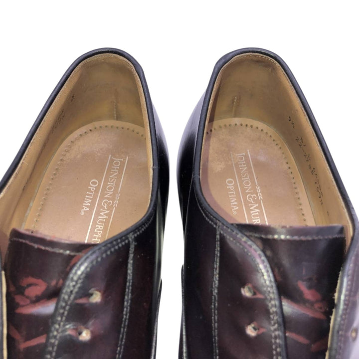 Johnston & Murphy Optima Straight Tip Shoes Made in USA Men's 27.5cm unclear burgundy type Vintage Second Hand