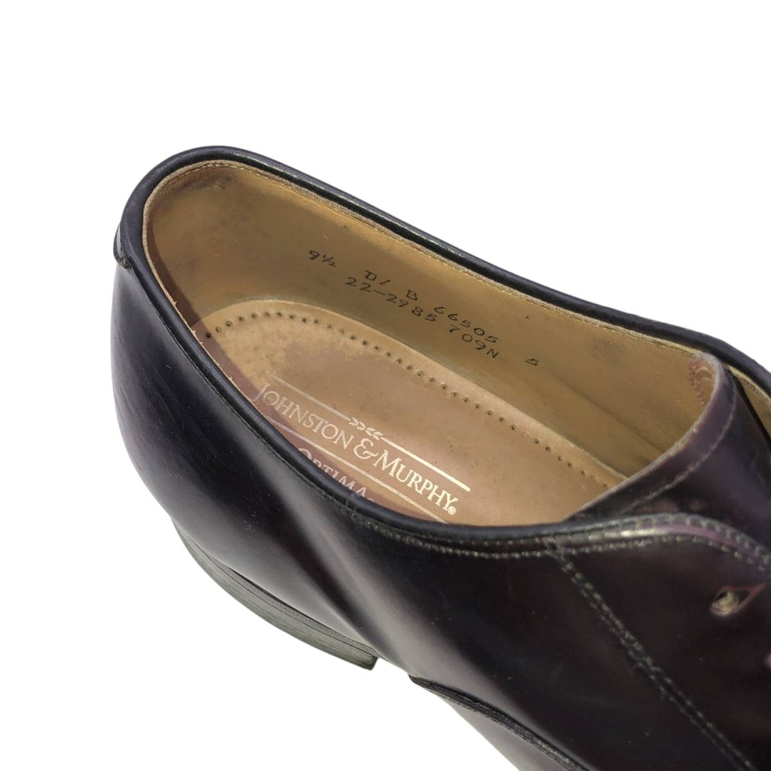 Johnston & Murphy Optima Straight Tip Shoes Made in USA Men's 27.5cm unclear burgundy type Vintage Second Hand