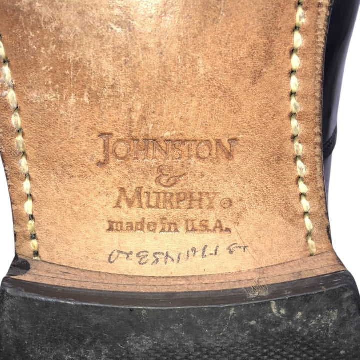 Johnston & Murphy Optima Straight Tip Shoes Made in USA Men's 27.5cm unclear burgundy type Vintage Second Hand
