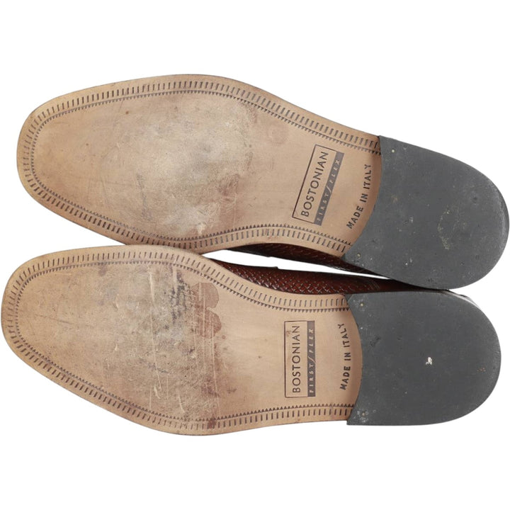 Bostonian FLORENTINE Straight-tip shoes, made in Italy. Men's 27.0cm genuine leather brown type Vintage Second Hand