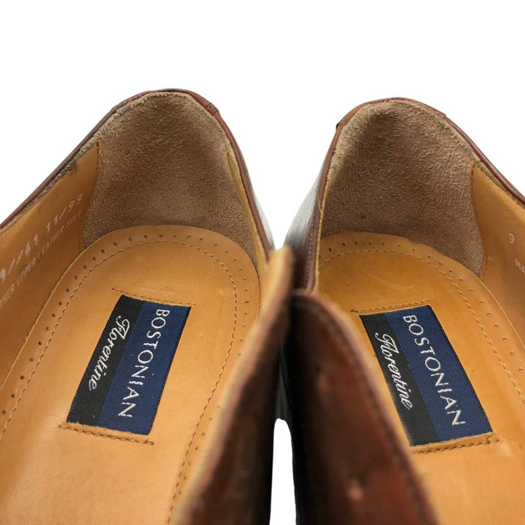 Bostonian FLORENTINE Straight-tip shoes, made in Italy. Men's 27.0cm genuine leather brown type Vintage Second Hand