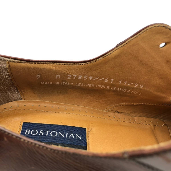 Bostonian FLORENTINE Straight-tip shoes, made in Italy. Men's 27.0cm genuine leather brown type Vintage Second Hand