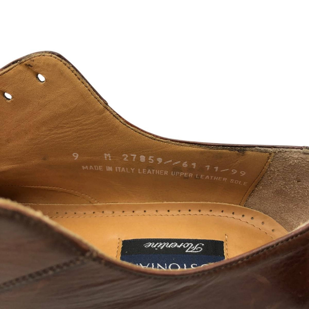 Bostonian FLORENTINE Straight-tip shoes, made in Italy. Men's 27.0cm genuine leather brown type Vintage Second Hand