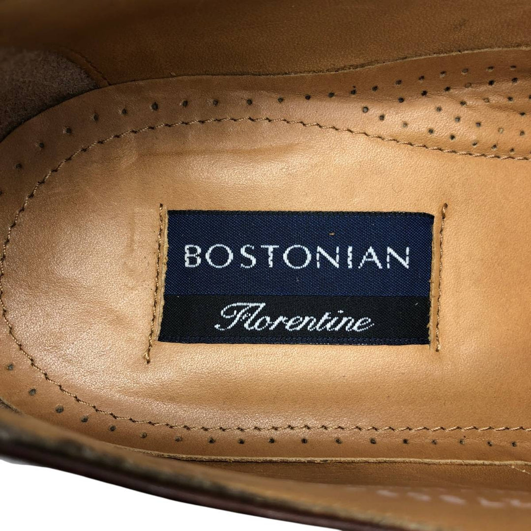 Bostonian FLORENTINE Straight-tip shoes, made in Italy. Men's 27.0cm genuine leather brown type Vintage Second Hand
