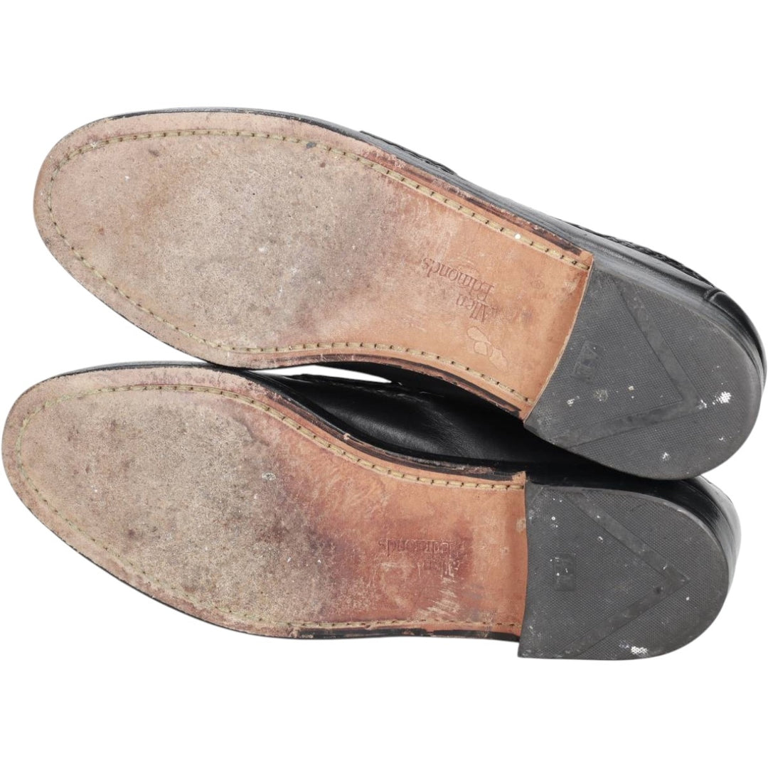 80s-90s Allen Edmonds Maxfield Tassel Loafers, Made in USA, Size 8 (3E), Men's equivalent to 10.2" (Vintage) /saa016035 Men's 26.0cm unclear black type Vintage Second Hand