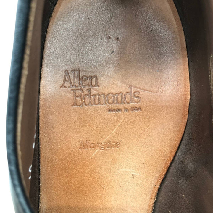 Allen Edmonds Margate plain straight-tip shoes, made in the USA, size 10 EEE Men's 28.0cm unclear black type Vintage Second Hand