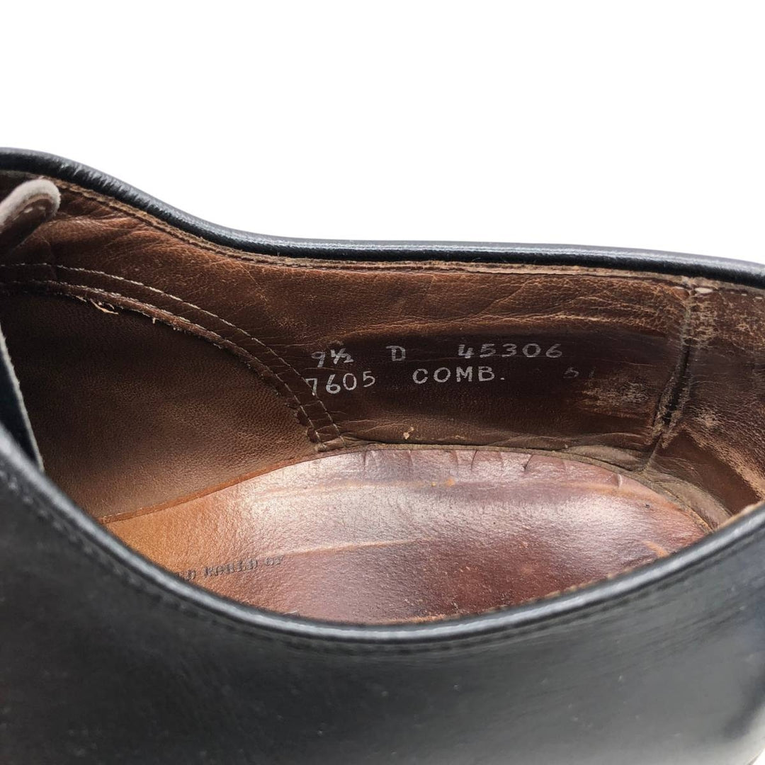 Allen Edmonds Dover plain toe shoes, made in the USA, size 9 1/2 Men's 27.5cm unclear black type Vintage Second Hand