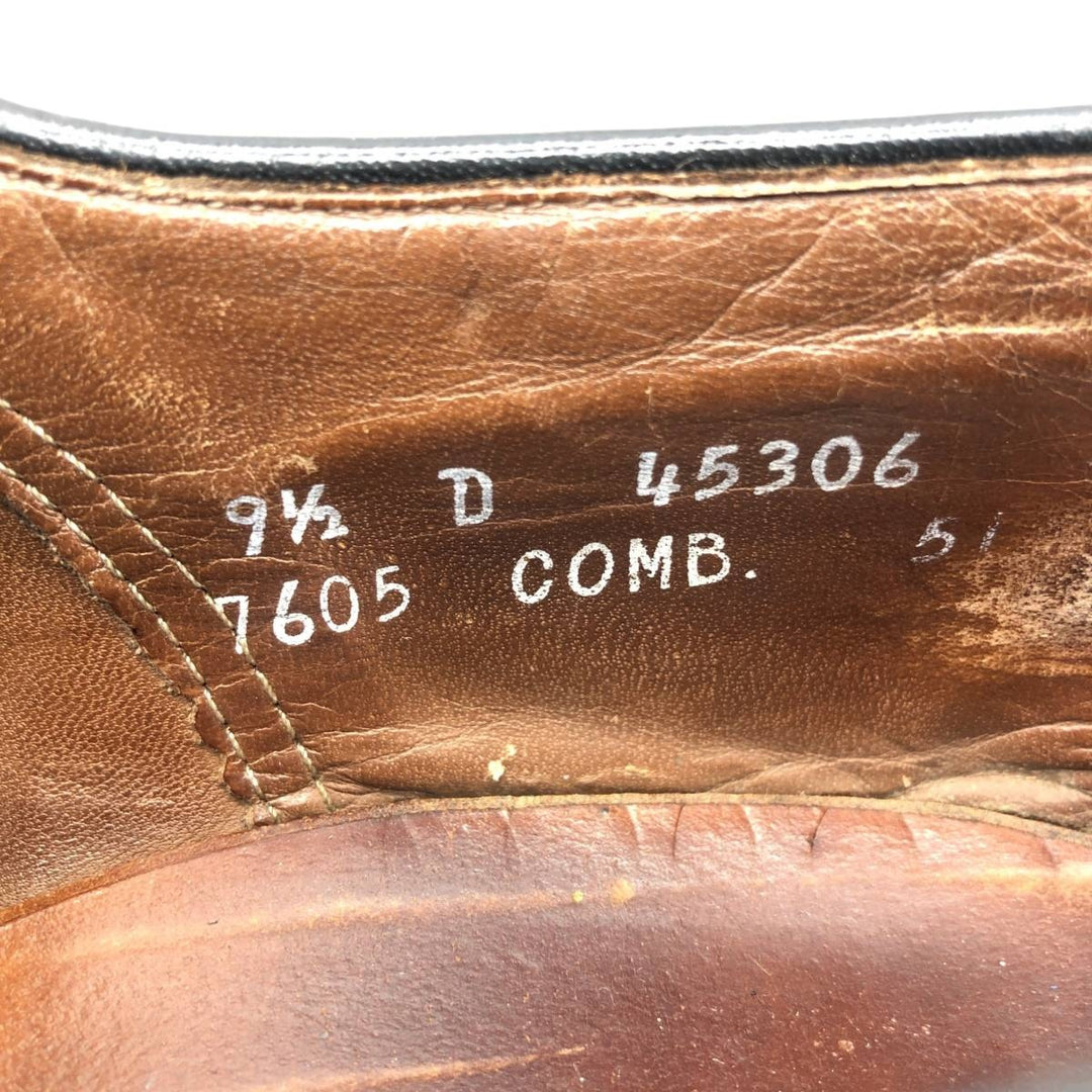 Allen Edmonds Dover plain toe shoes, made in the USA, size 9 1/2 Men's 27.5cm unclear black type Vintage Second Hand