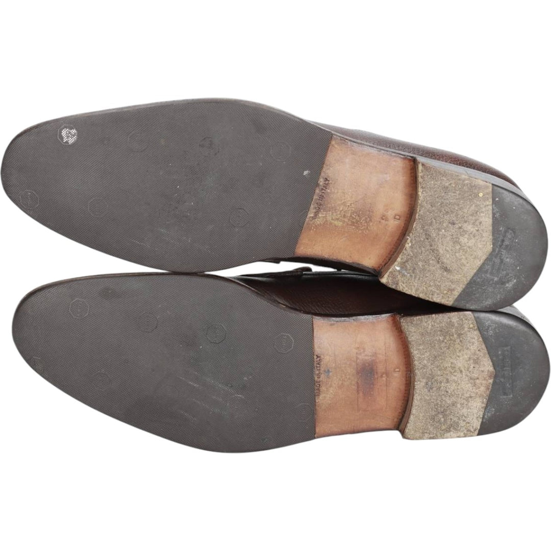Salvatore Ferragamo bit loafers, made in Italy, size 9 1/2D Men's 27.5cm unclear brown type Vintage Second Hand