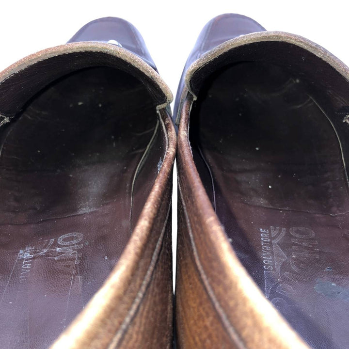 Salvatore Ferragamo bit loafers, made in Italy, size 9 1/2D Men's 27.5cm unclear brown type Vintage Second Hand