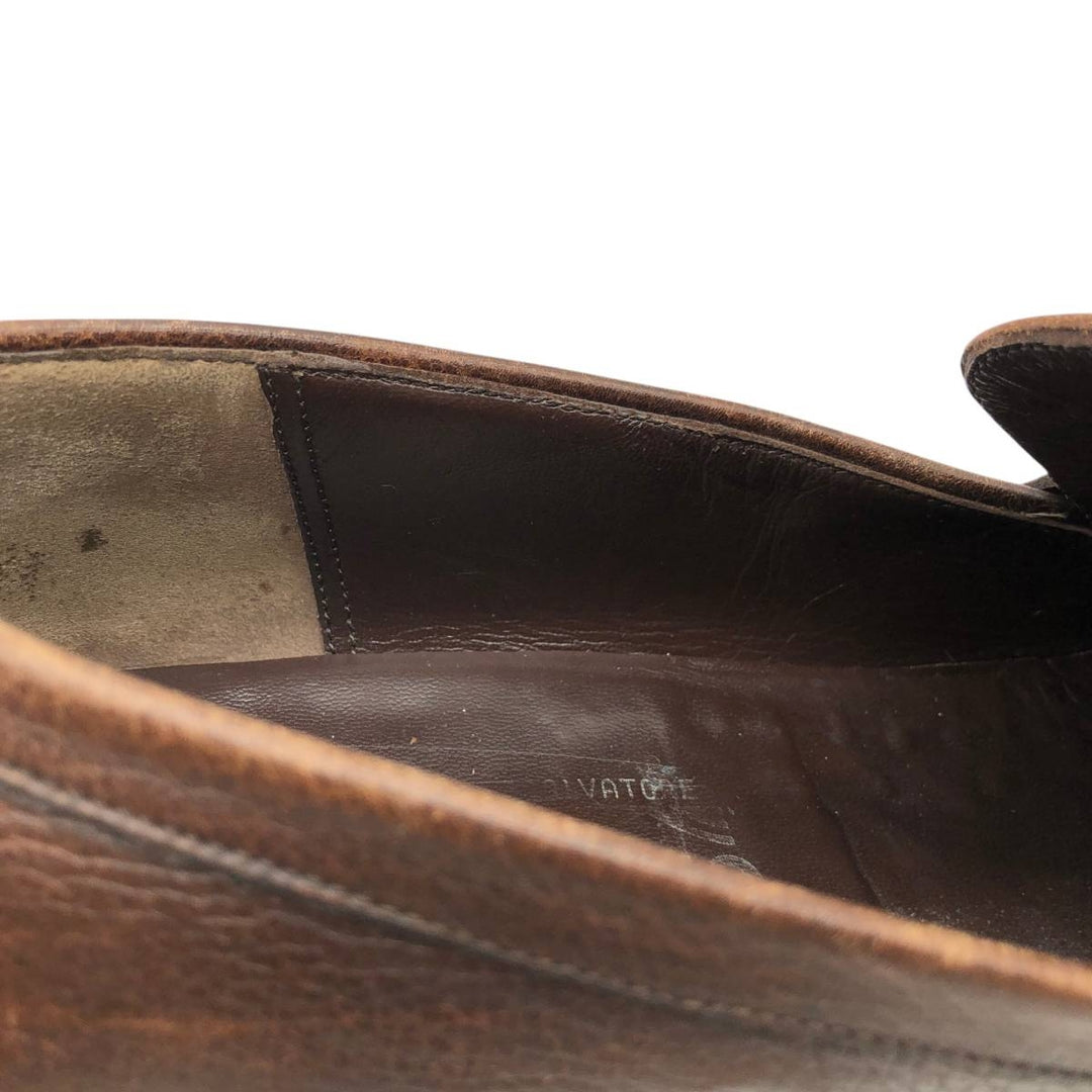 Salvatore Ferragamo bit loafers, made in Italy, size 9 1/2D Men's 27.5cm unclear brown type Vintage Second Hand