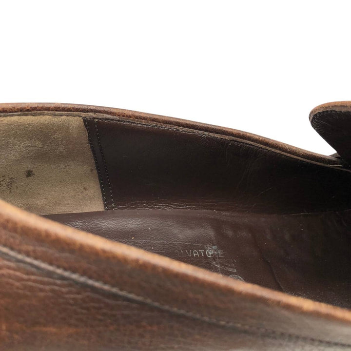 Salvatore Ferragamo bit loafers, made in Italy, size 9 1/2D Men's 27.5cm unclear brown type Vintage Second Hand