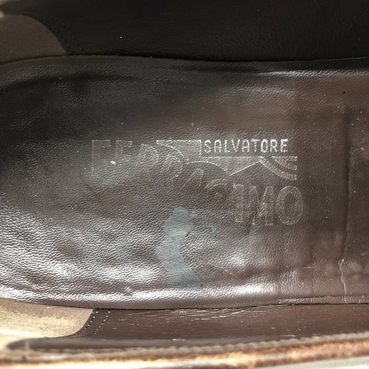 Salvatore Ferragamo bit loafers, made in Italy, size 9 1/2D Men's 27.5cm unclear brown type Vintage Second Hand