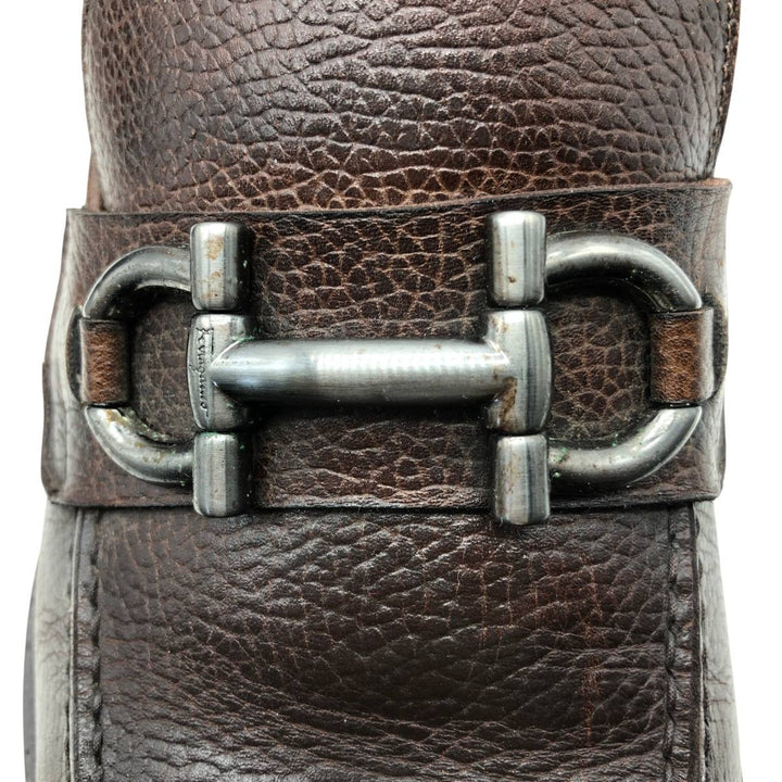 Salvatore Ferragamo bit loafers, made in Italy, size 9 1/2D Men's 27.5cm unclear brown type Vintage Second Hand