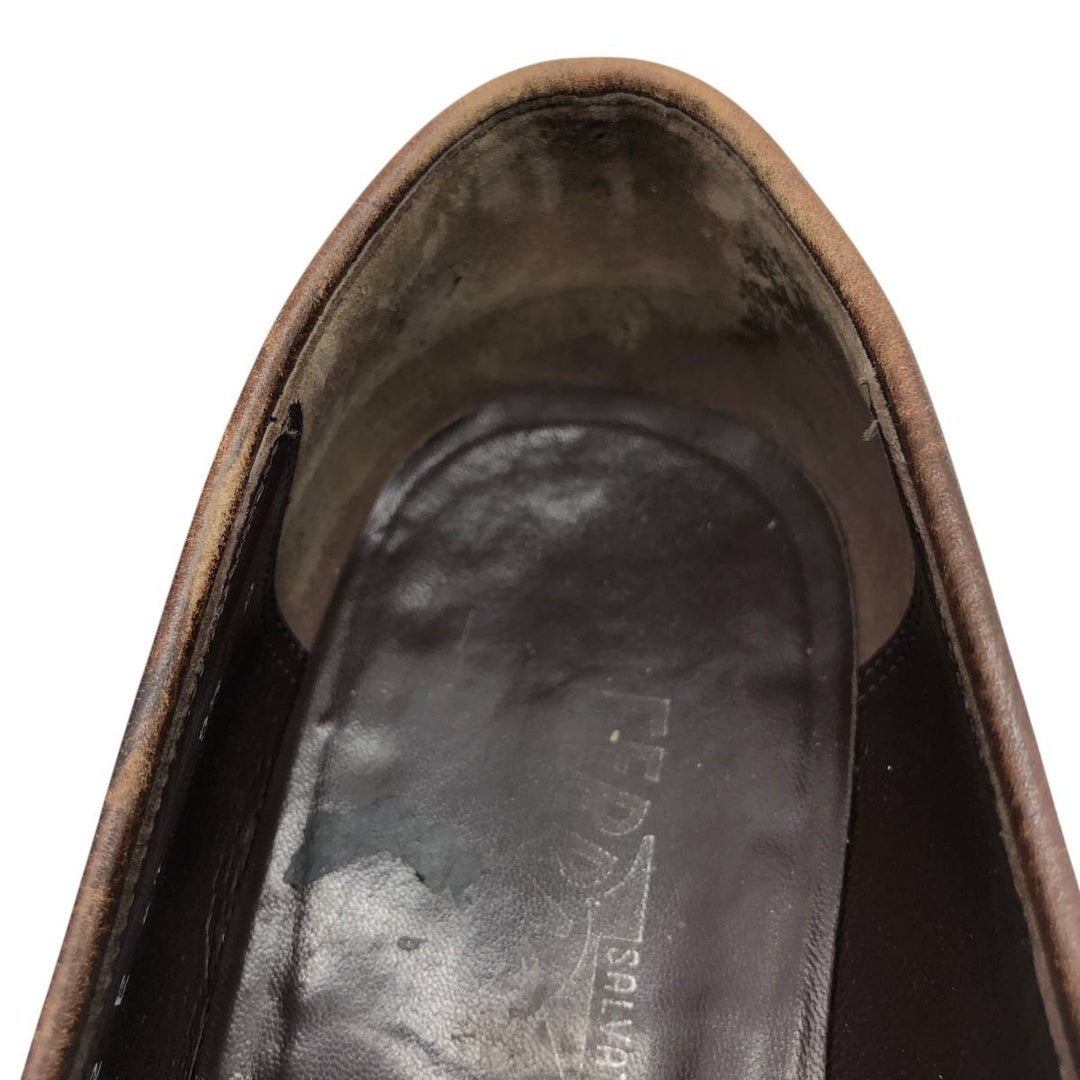 Salvatore Ferragamo bit loafers, made in Italy, size 9 1/2D Men's 27.5cm unclear brown type Vintage Second Hand