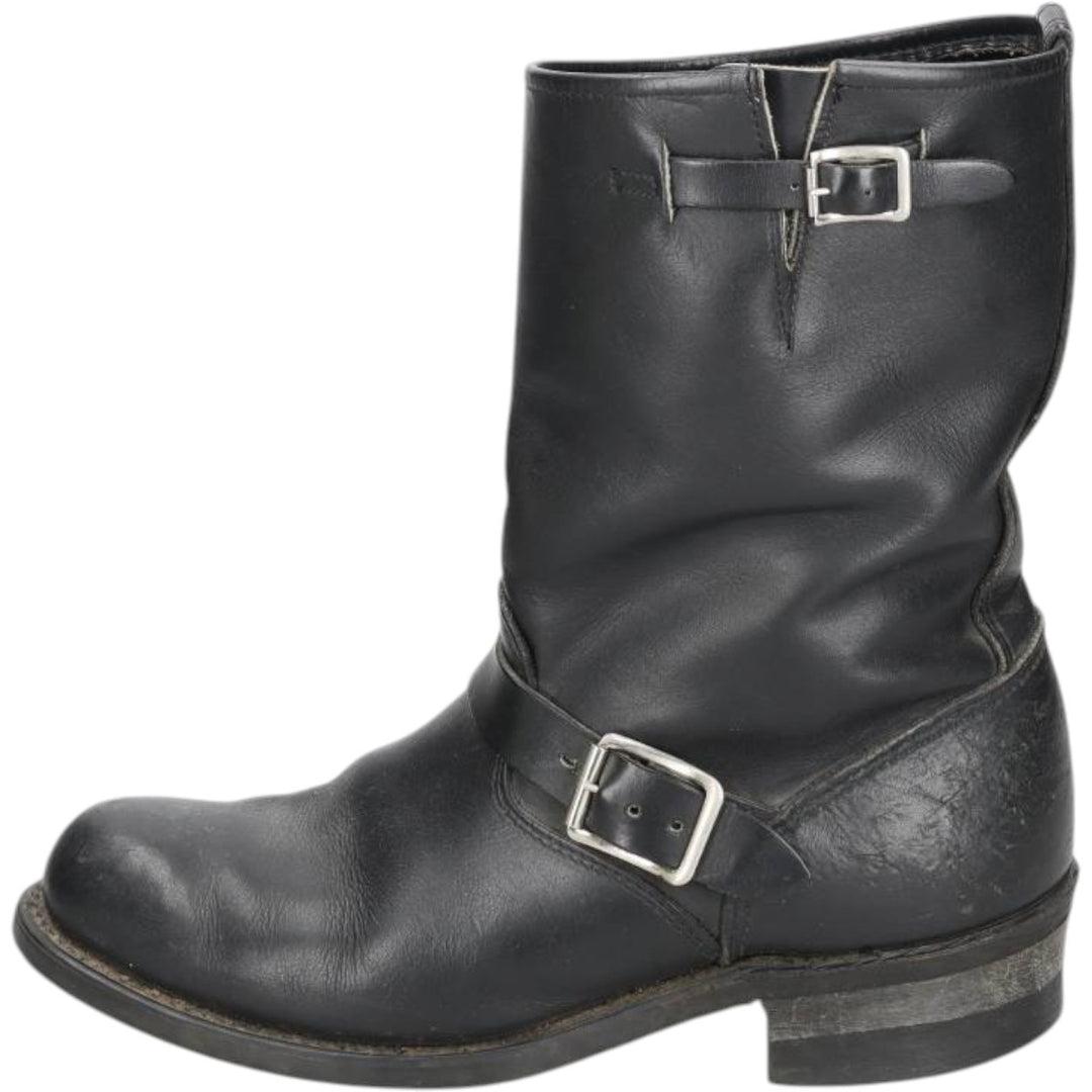 Engineer boots size 9D Men's 26.0cm unclear black type Vintage Second Hand