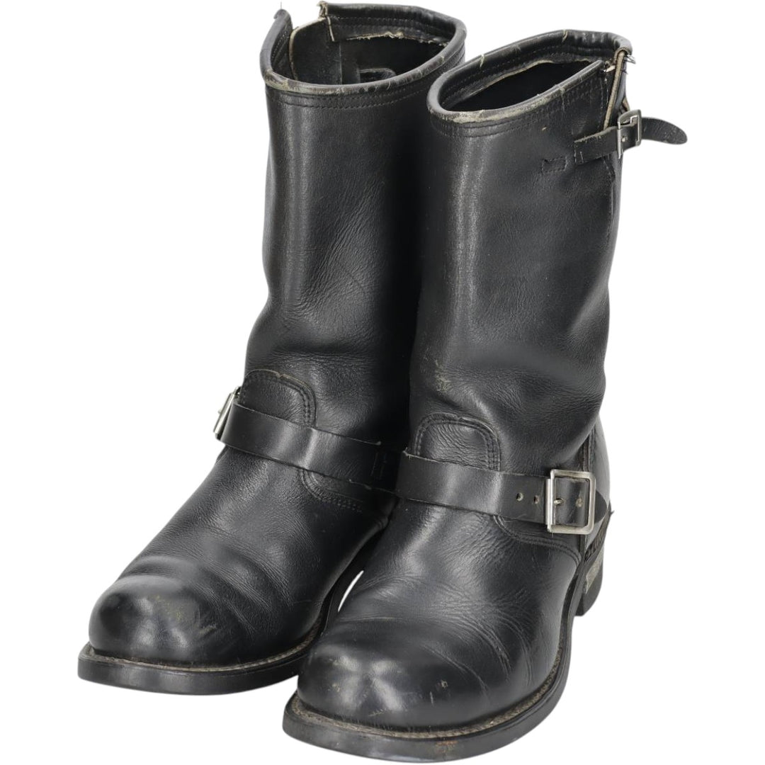 FRYE Engineer Boots 10D Men's 28.0cm genuine leather black type Vintage Second Hand