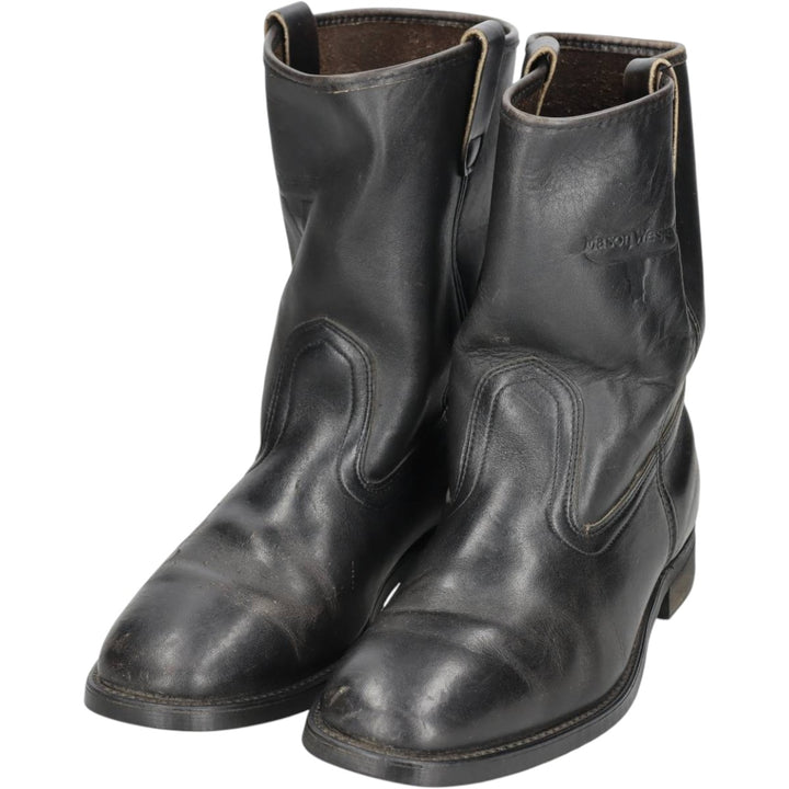 Mason Western Roper Boots, Made in USA, Size 10 1/2D Men's 28.5cm unclear black type Vintage Second Hand