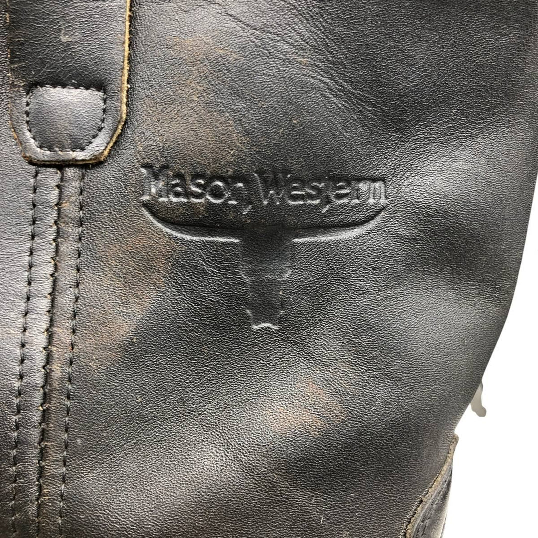 Mason Western Roper Boots, Made in USA, Size 10 1/2D Men's 28.5cm unclear black type Vintage Second Hand