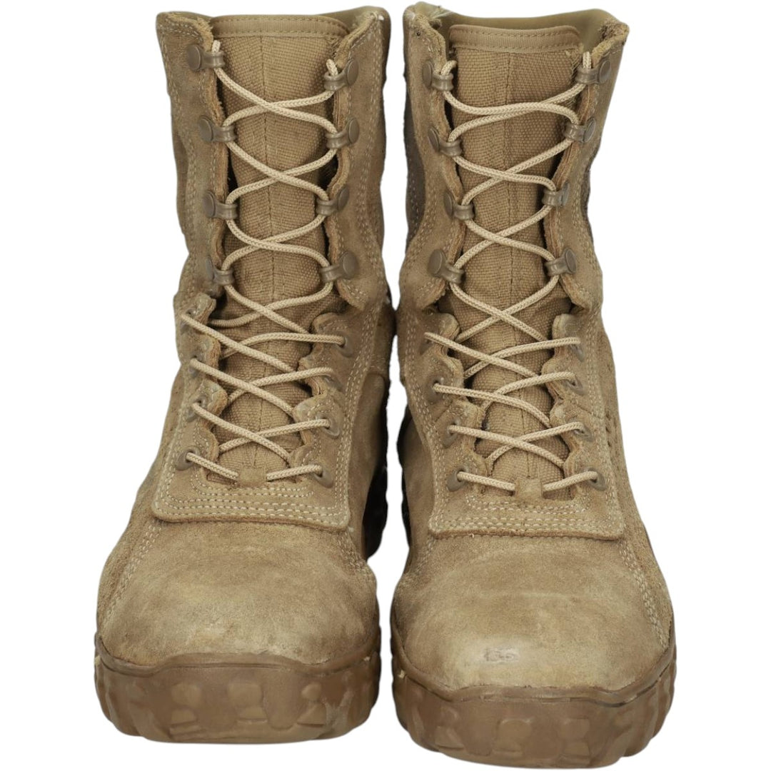 Civilian-made Rocky suede steel-toe combat boots, made in the USA, size 8W Men's 26.0cm unclear brown type Vintage Second Hand